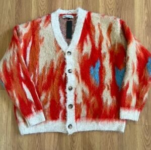 No Maintenance Red Shag Cardigan